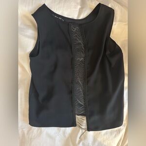 *3 for 20* ZARA Basic Black Sleeveless Blouse with Sheer Mesh Back Detail,